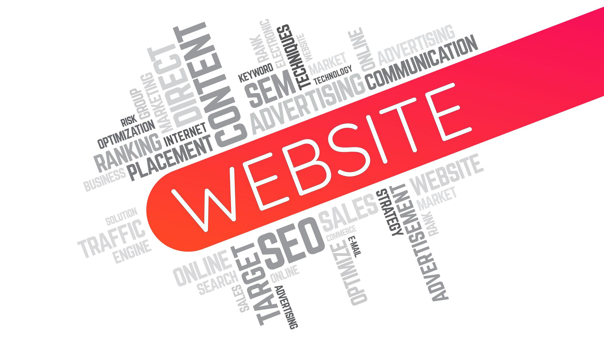 Website and Digital Marketing Word Cloud